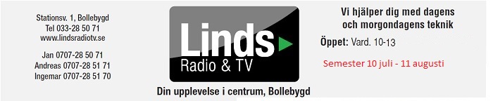 Linds RAdio & TV - Din upplevelse i centrum 033-285071